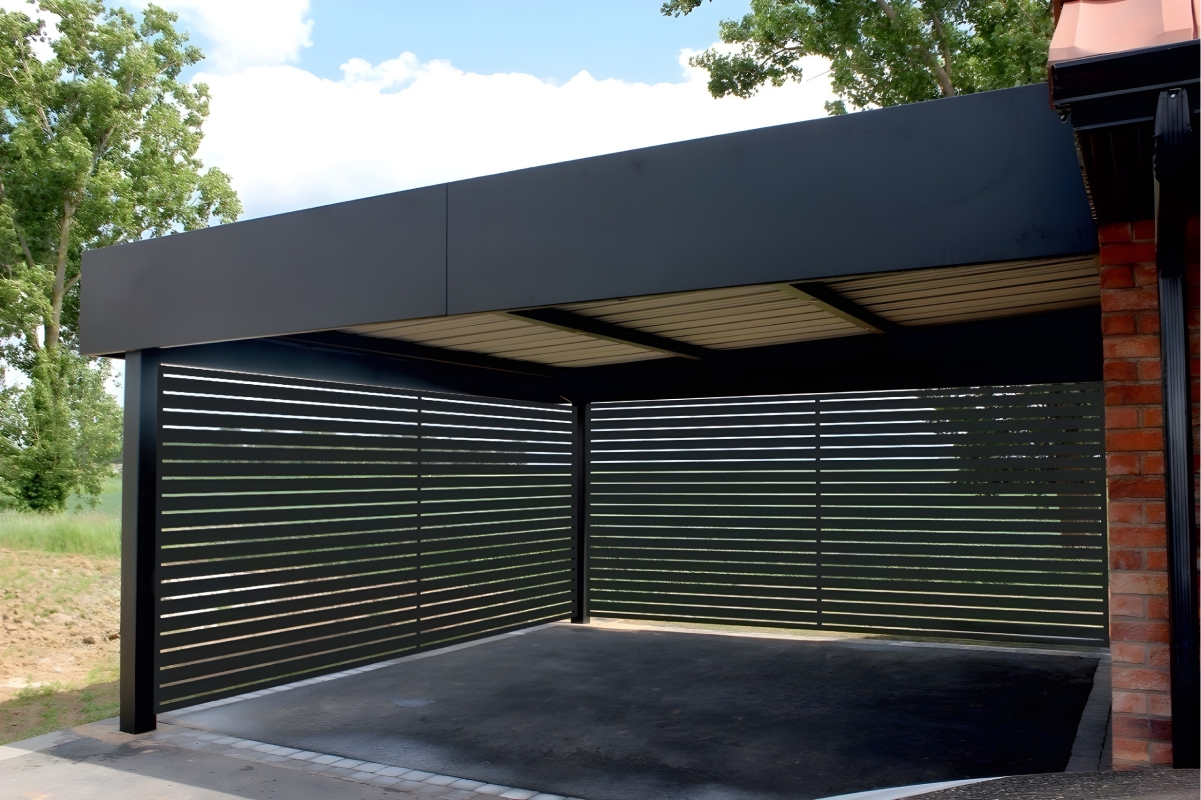 Хай-тек автонавес из поликарбоната для машин Современный навес пристроенный к дому «веранда»